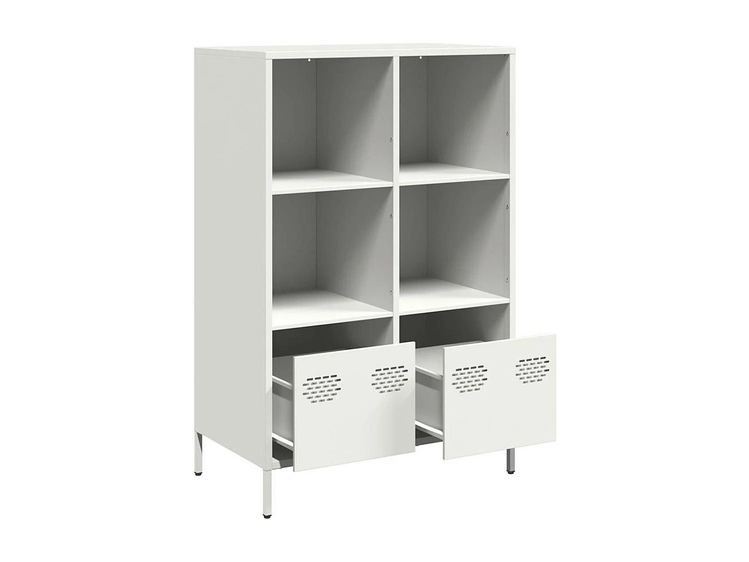Buffet haut blanc 68x39x103,5 cm acier