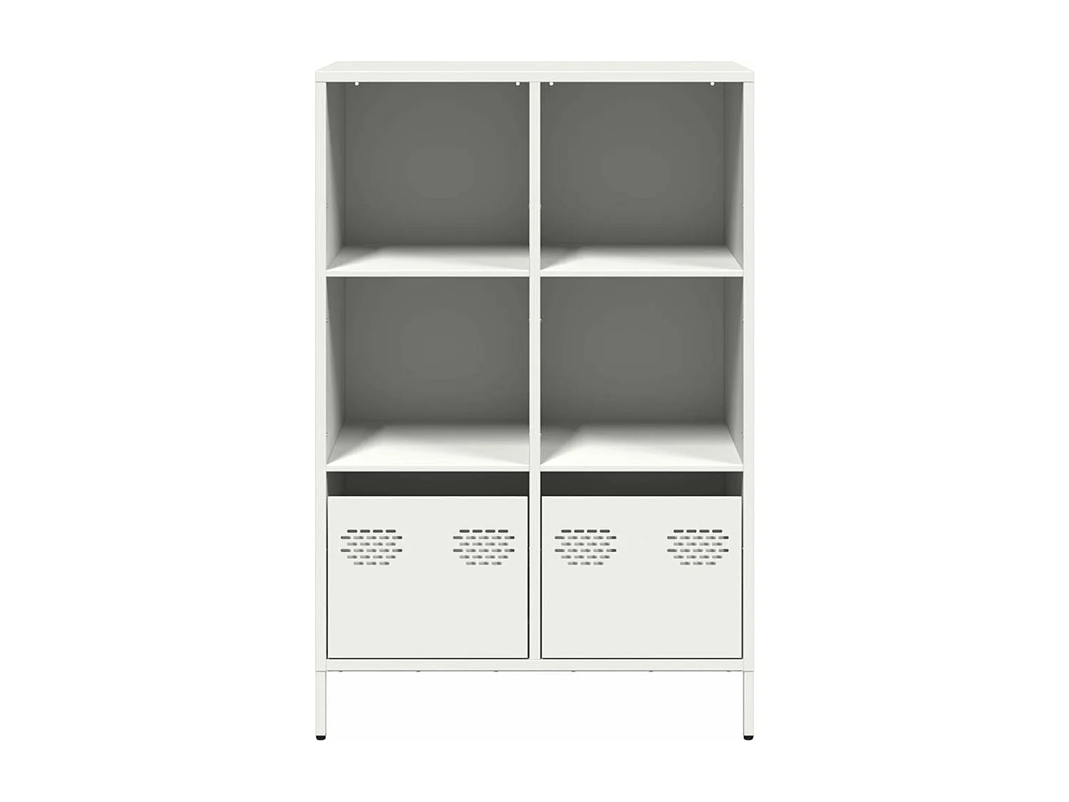 Buffet haut blanc 68x39x103,5 cm acier