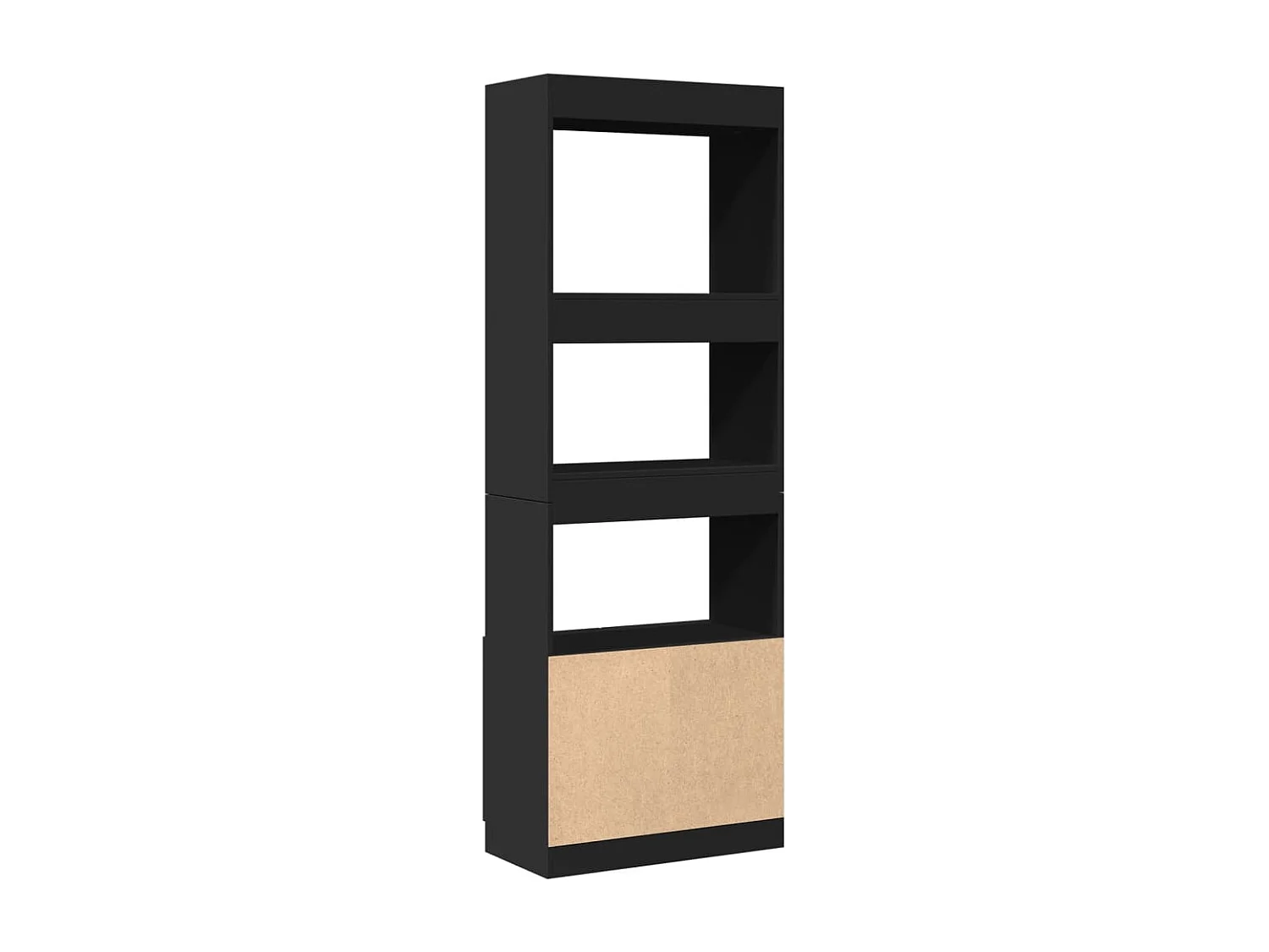 Buffet haut 63x33x180 cm noir bois d'ingénierie