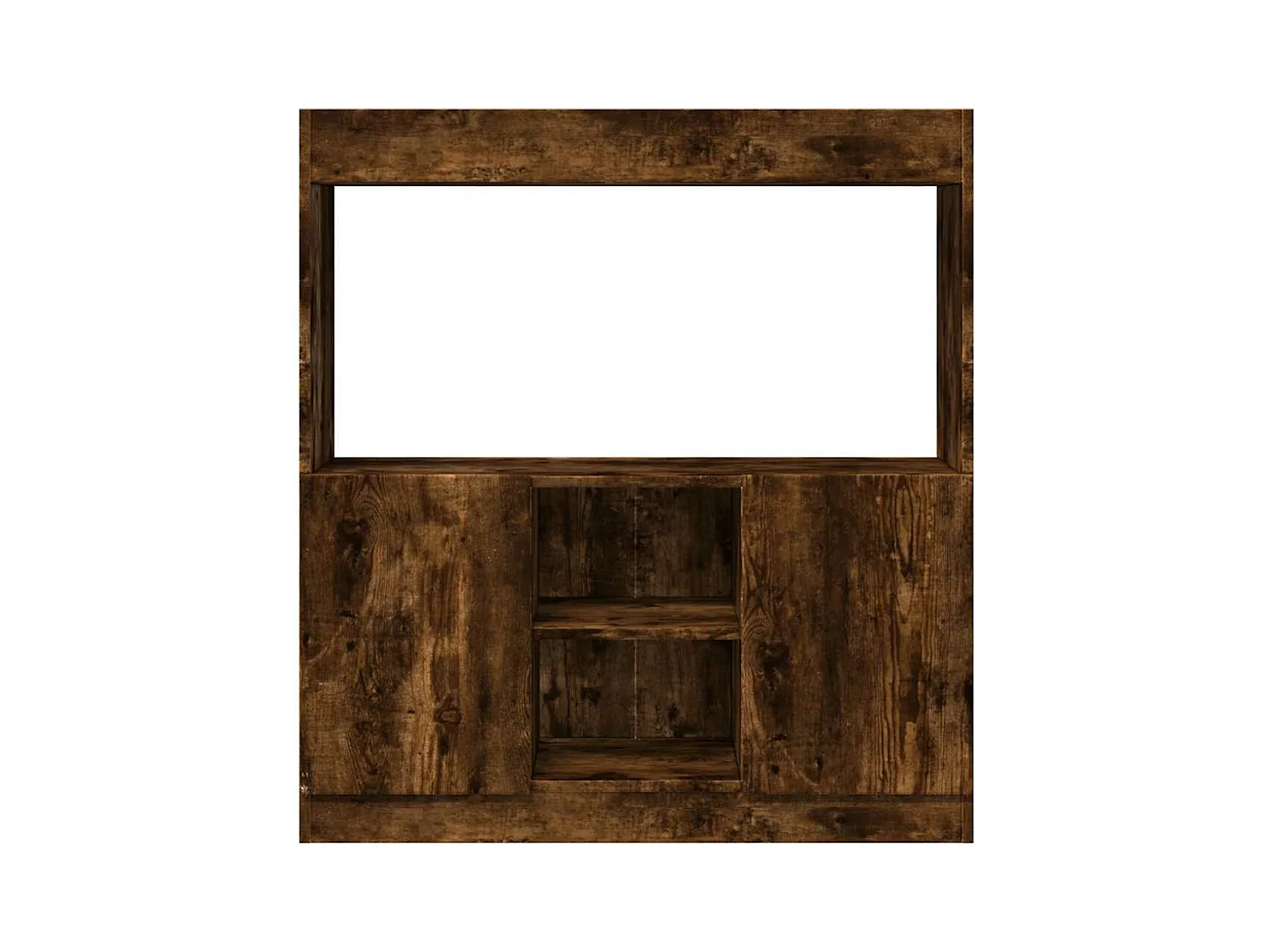 Buffet haut chêne fumé 92x33x100 cm bois d'ingénierie