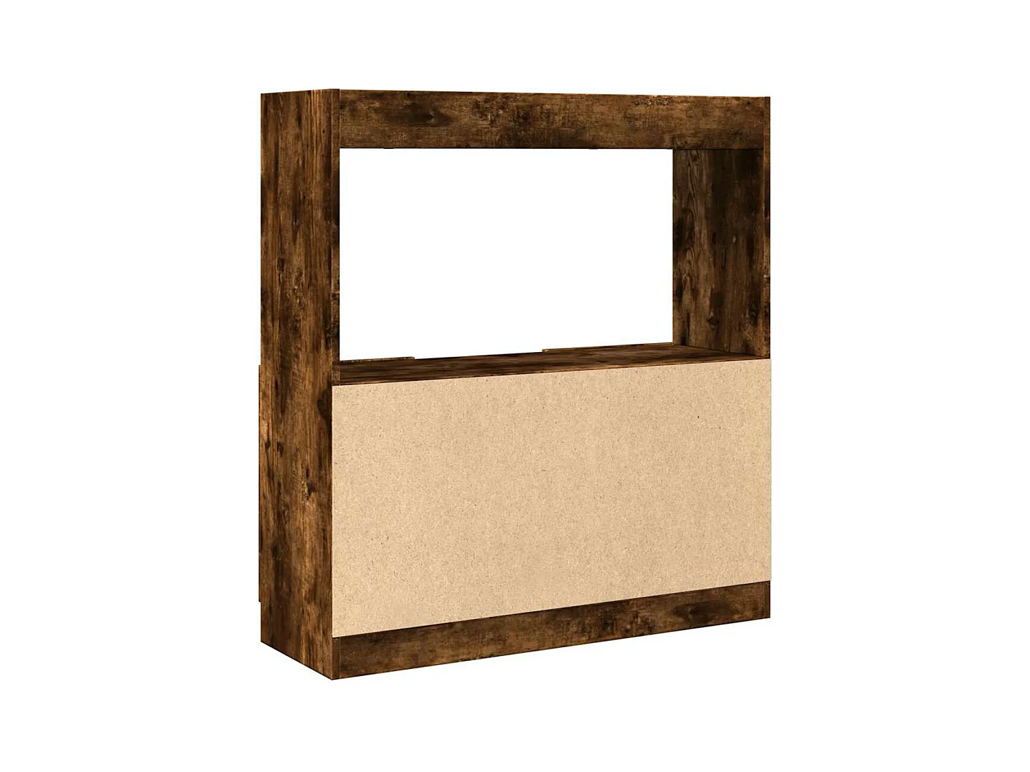 Buffet haut chêne fumé 92x33x100 cm bois d'ingénierie