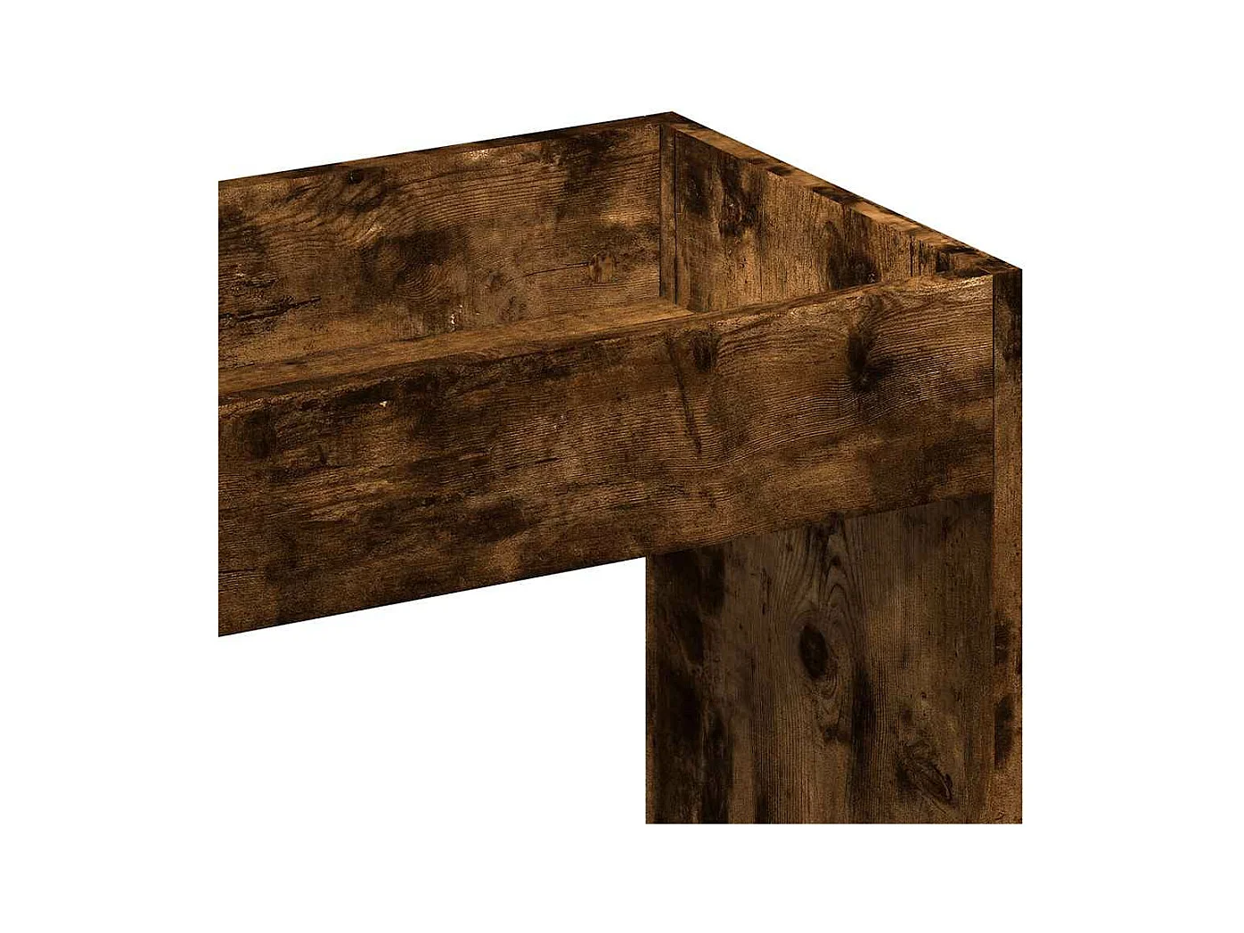 Buffet haut chêne fumé 92x33x100 cm bois d'ingénierie