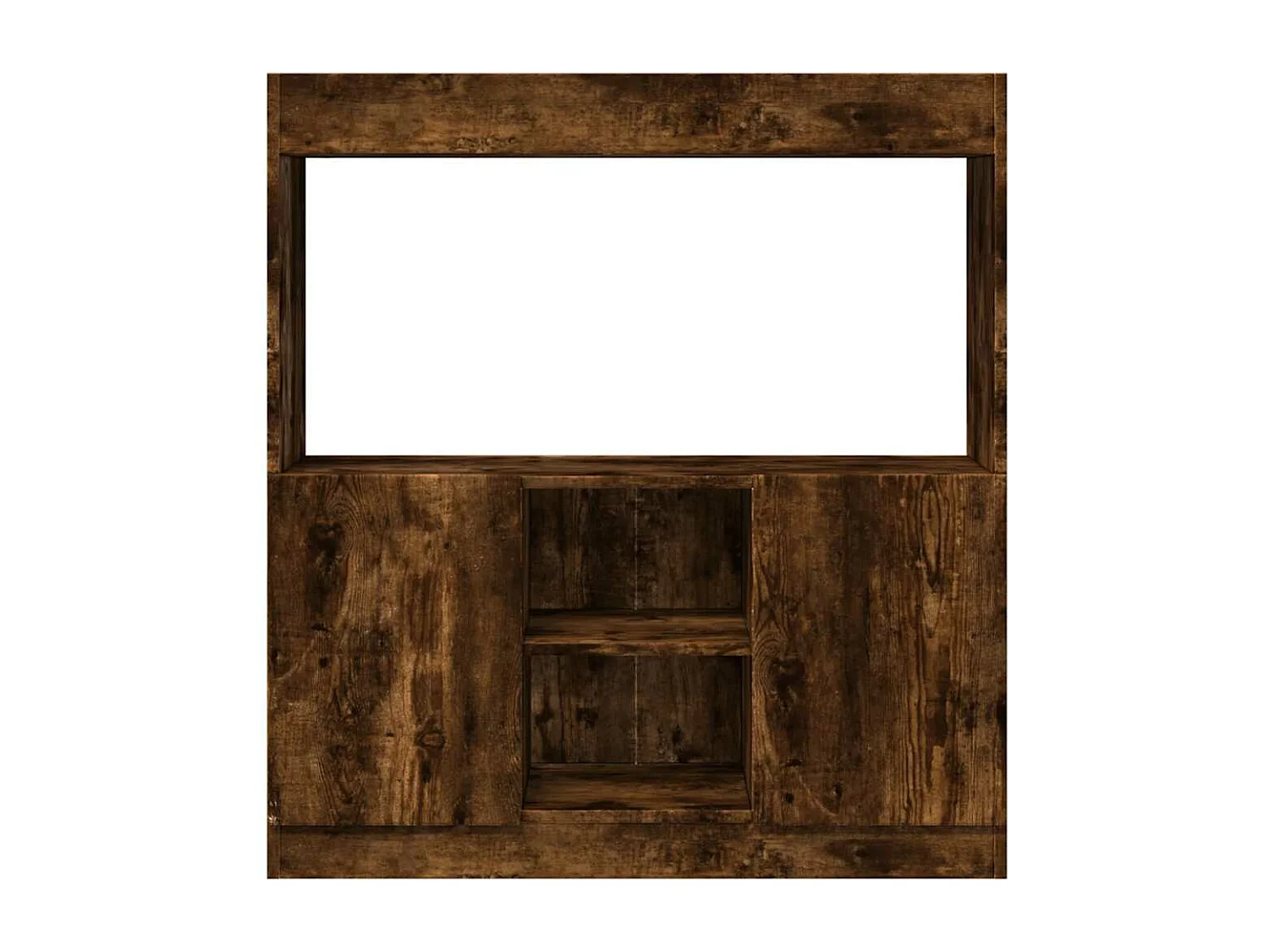 Buffet haut chêne fumé 92x33x100 cm bois d'ingénierie