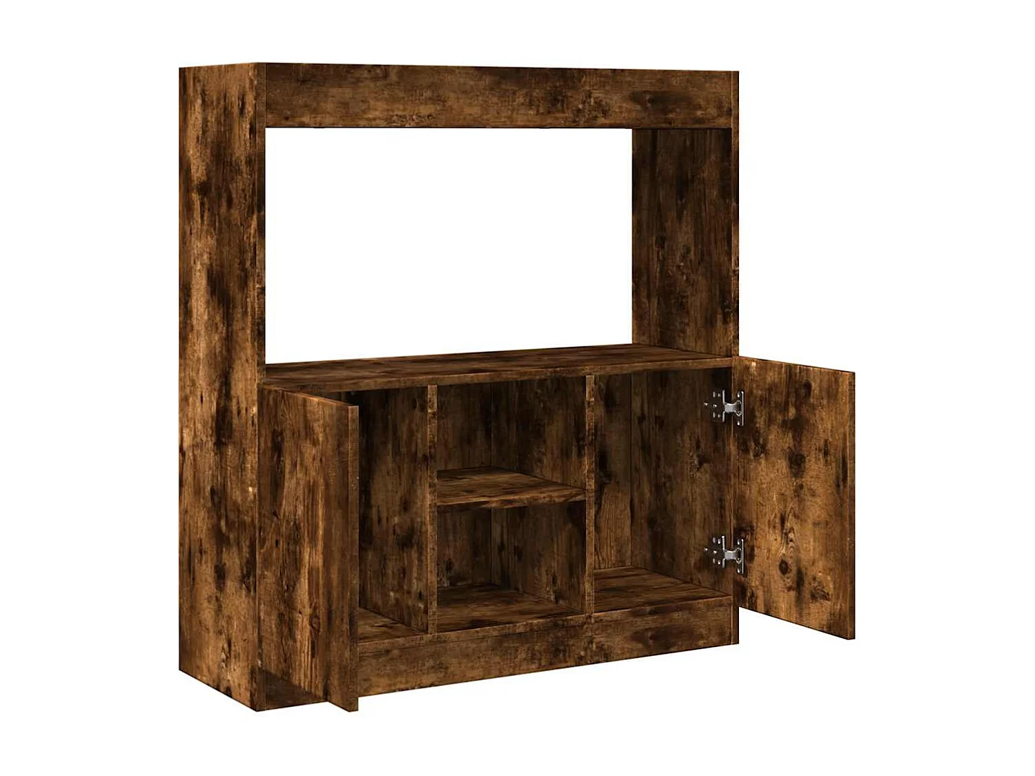 Buffet haut chêne fumé 92x33x100 cm bois d'ingénierie