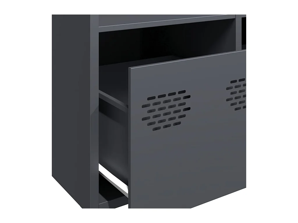Aparador alto 101,5x39x103,5 cm aço antracite