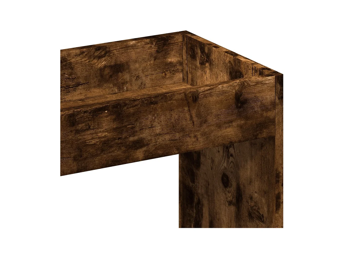 Buffet haut chêne fumé 92x33x140 cm bois d'ingénierie