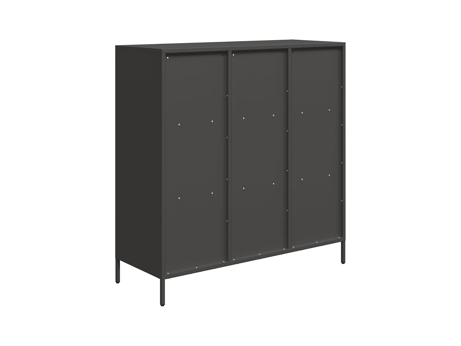 Credenza Nera 101,5x39x103,5 cm in Acciaio