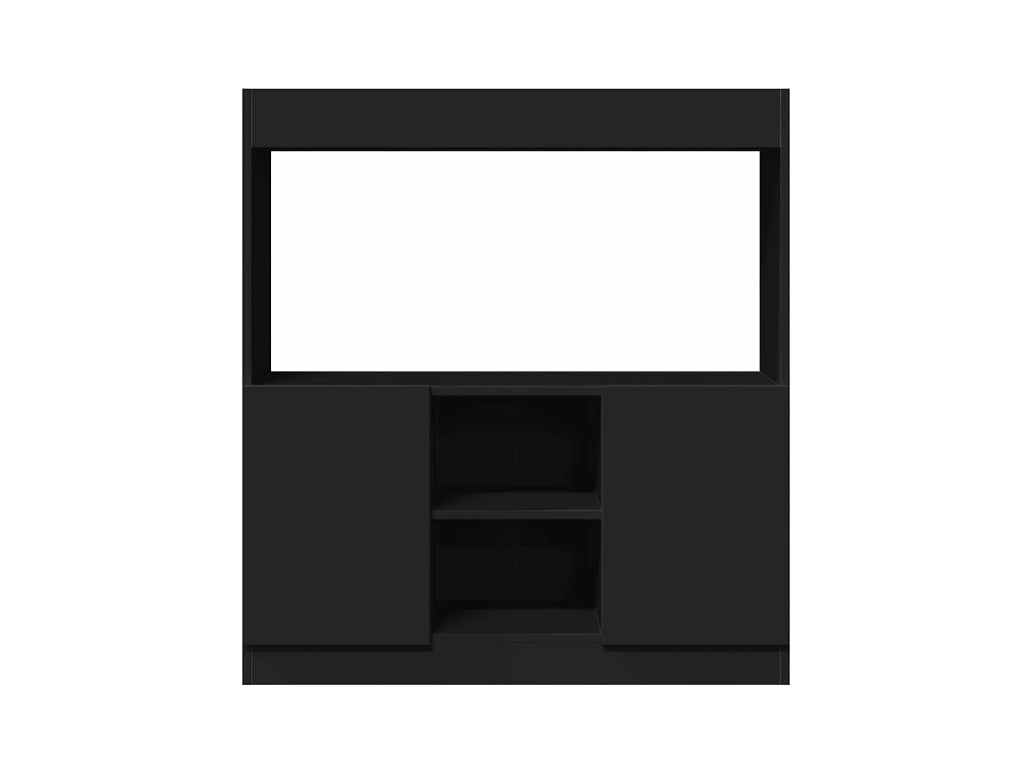 Hoge kast 92x33x100 cm bewerkt hout zwart