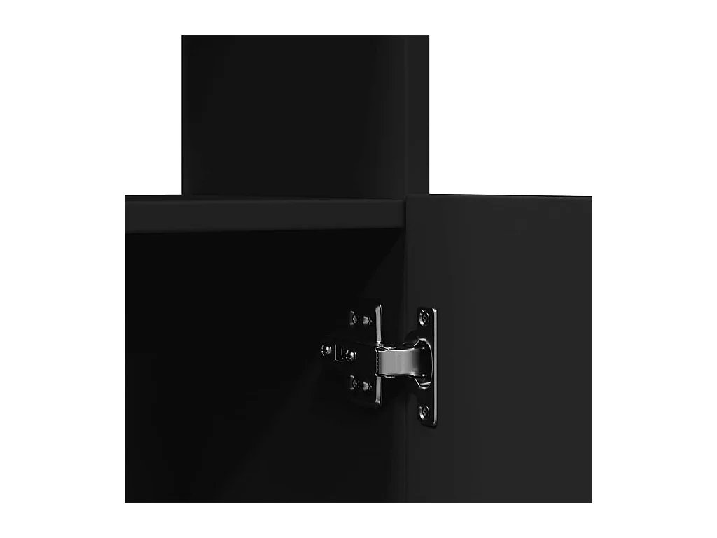 Hoge kast 92x33x100 cm bewerkt hout zwart