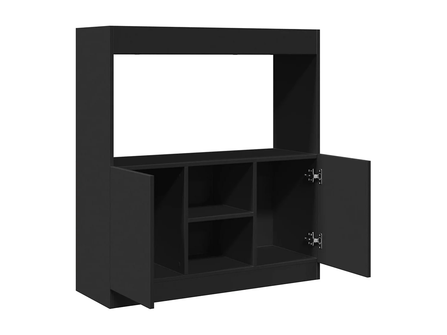 Highboard Schwarz 92x33x100 cm Holzwerkstoff