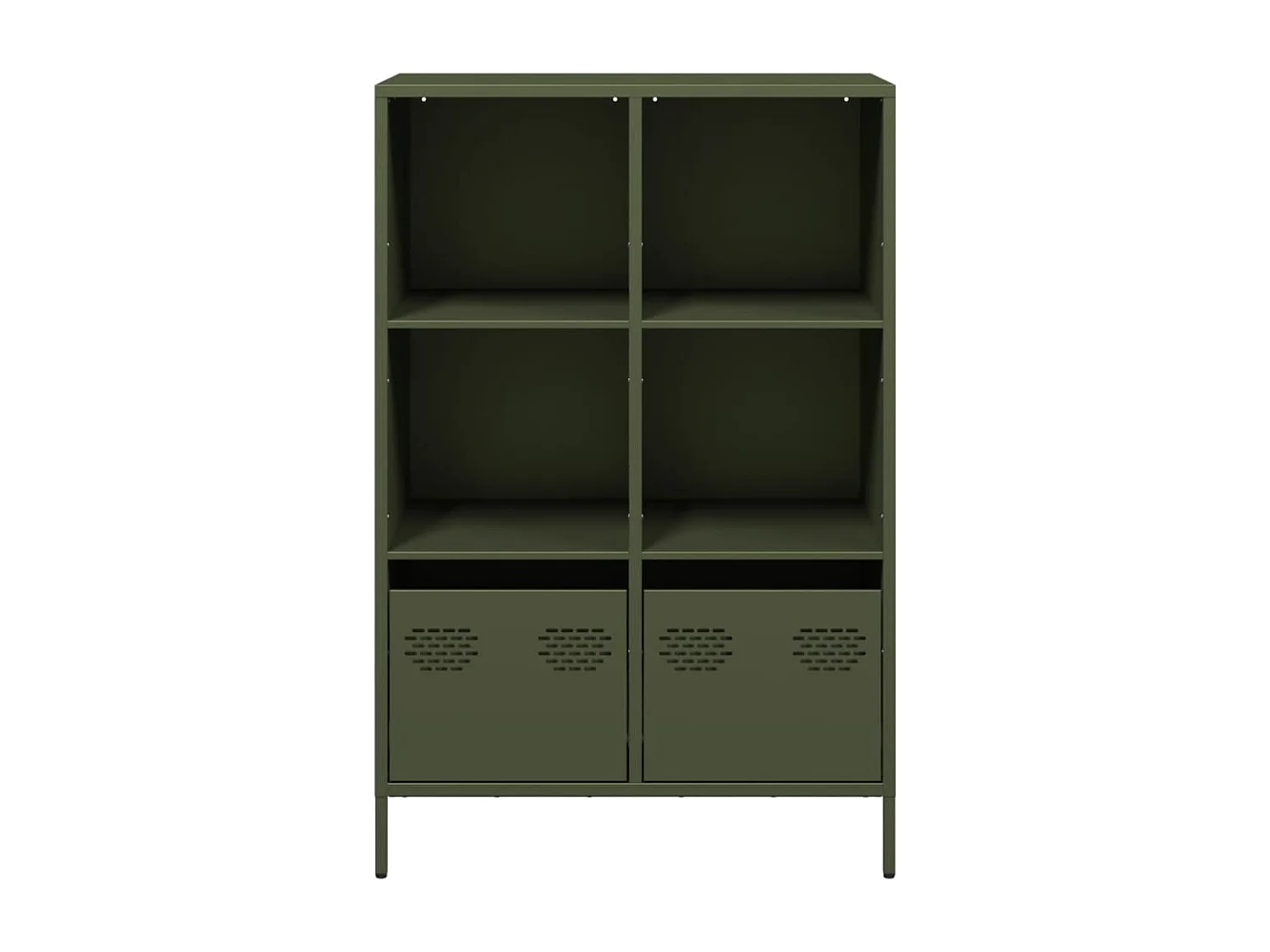 Móvel alto 68x39x103,5 cm aço verde azeitona