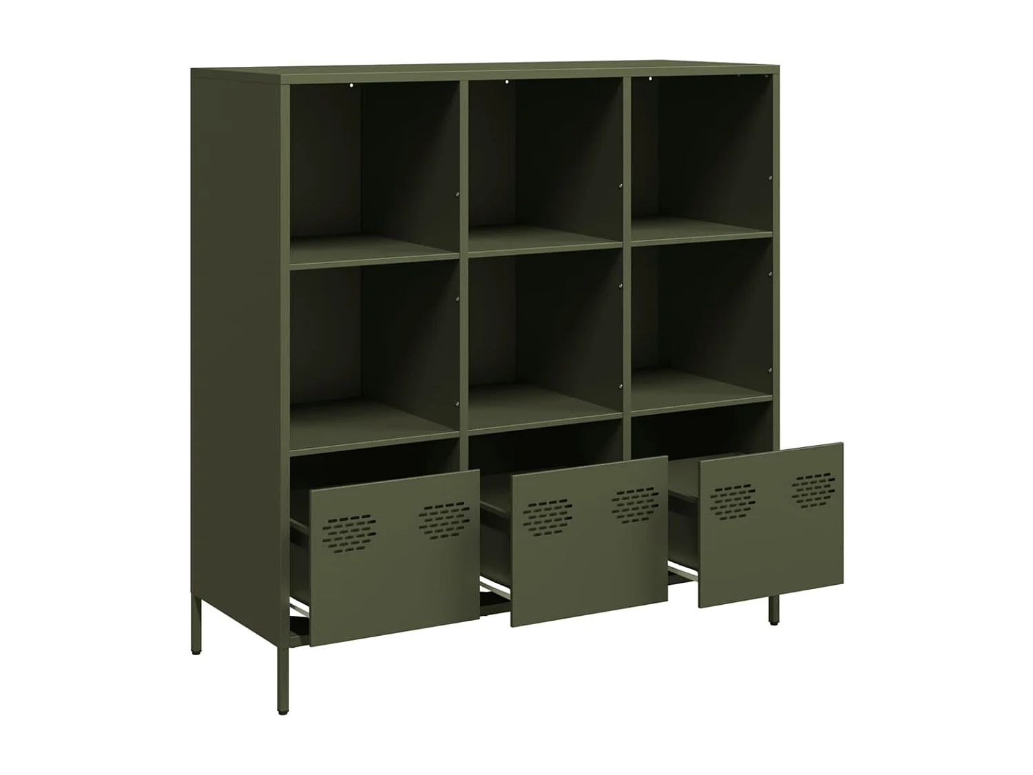 Móvel alto 101,5x39x103,5 cm aço verde azeitona