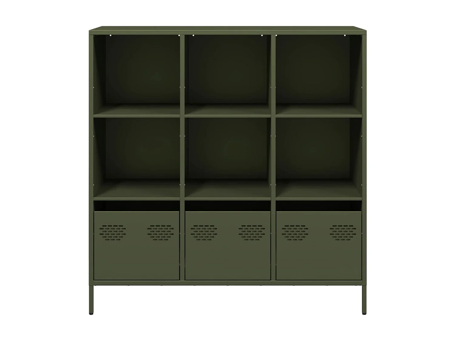 Móvel alto 101,5x39x103,5 cm aço verde azeitona