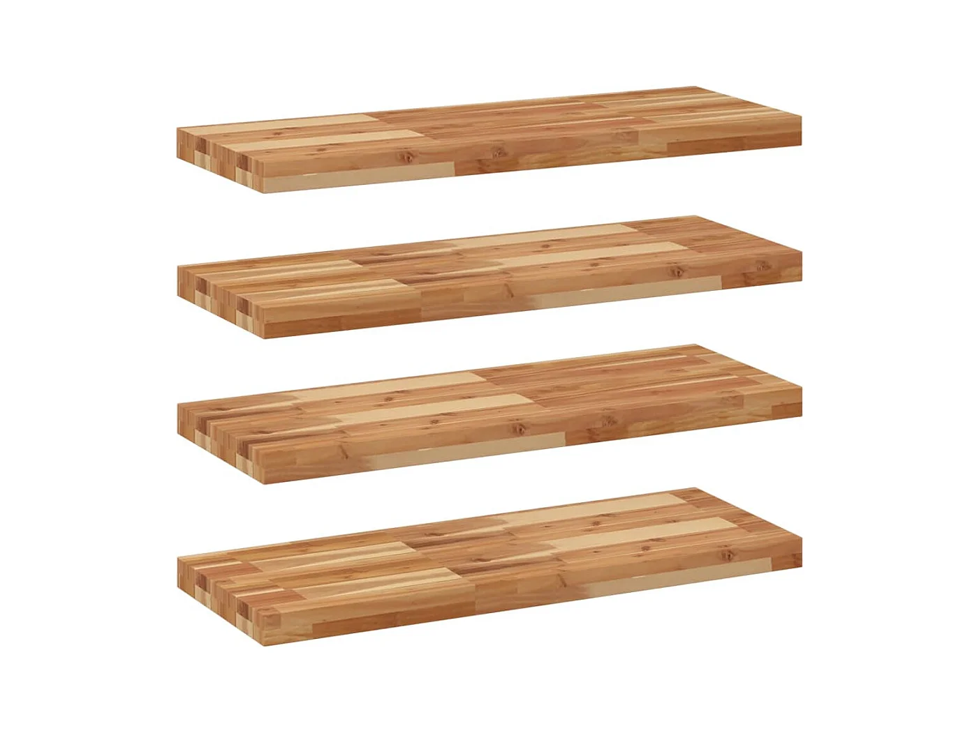 Schweberegale 4 Stk. 100x30x4 cm Massivholz Akazie Ölbehandelt