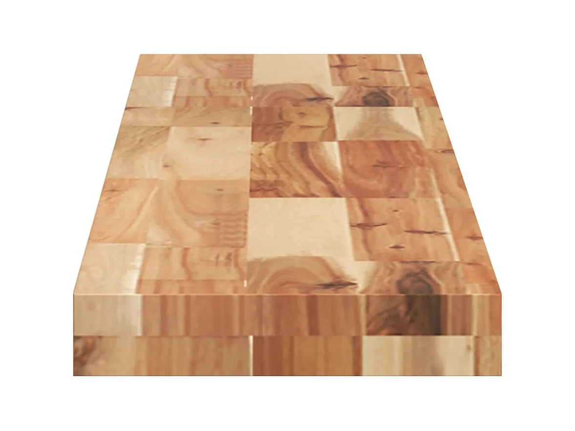 Schweberegale 2 Stk. 120x20x4 cm Massivholz Akazie Ölbehandelt