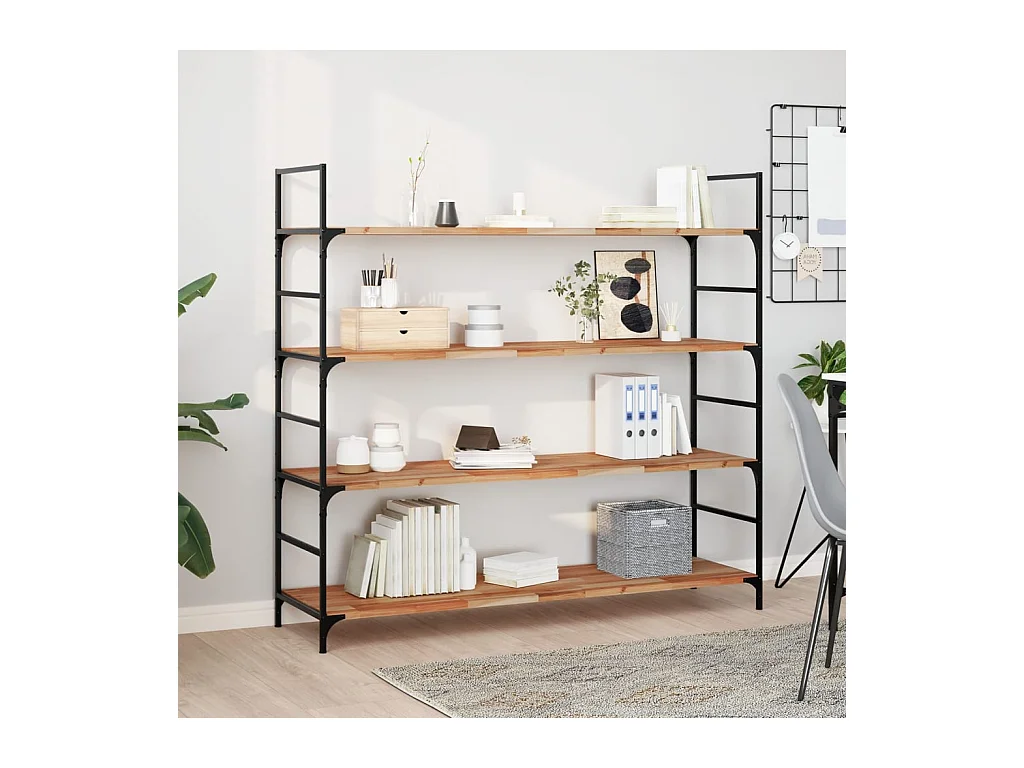 Schweberegale 4 Stk. 140x40x2 cm Massivholz Akazie Ölbehandelt