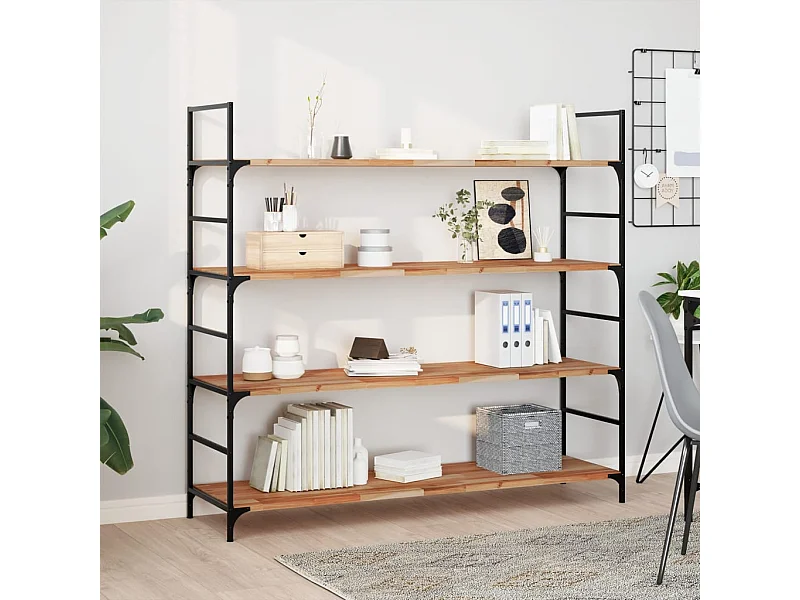 Étagères flottantes 4 pcs 140x40x2 cm acacia massif à l'huile