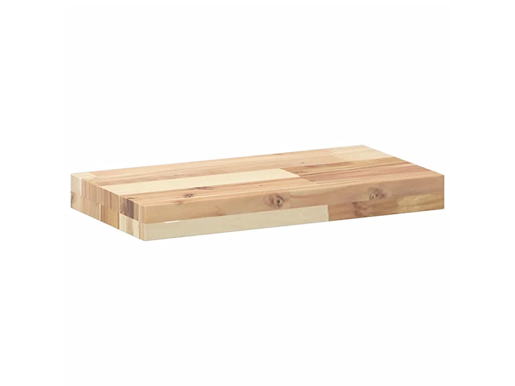 Prateleiras flutuantes 2pcs 40x20x4cm acácia maciça não tratada