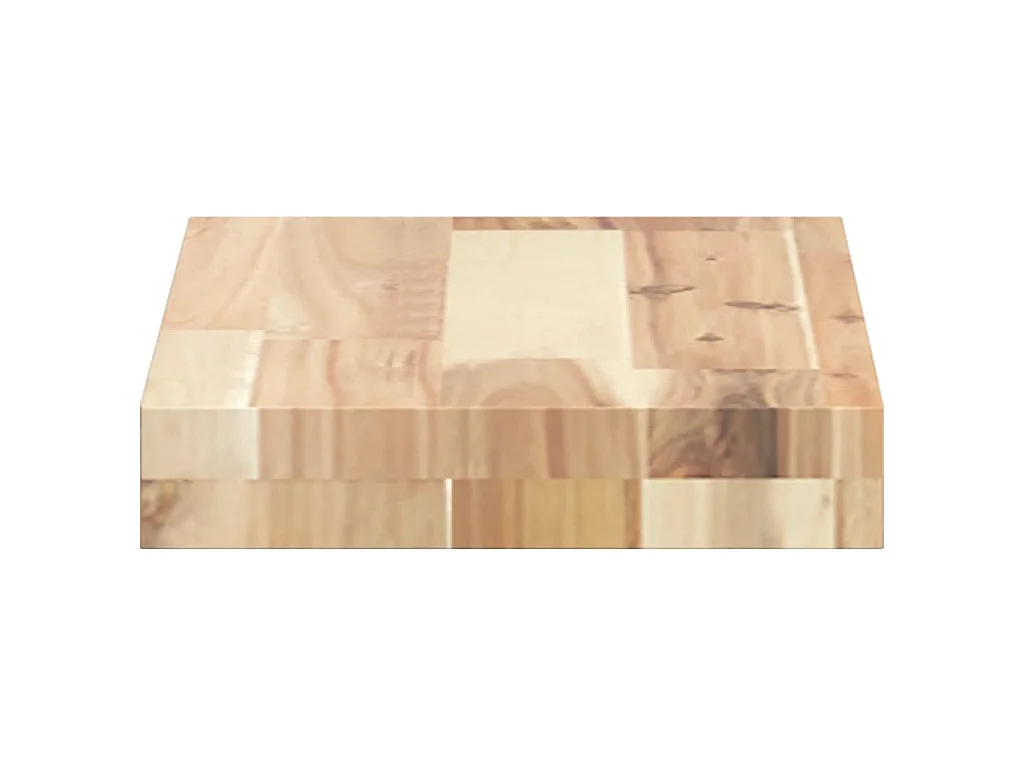 Prateleiras flutuantes 2pcs 40x20x4cm acácia maciça não tratada