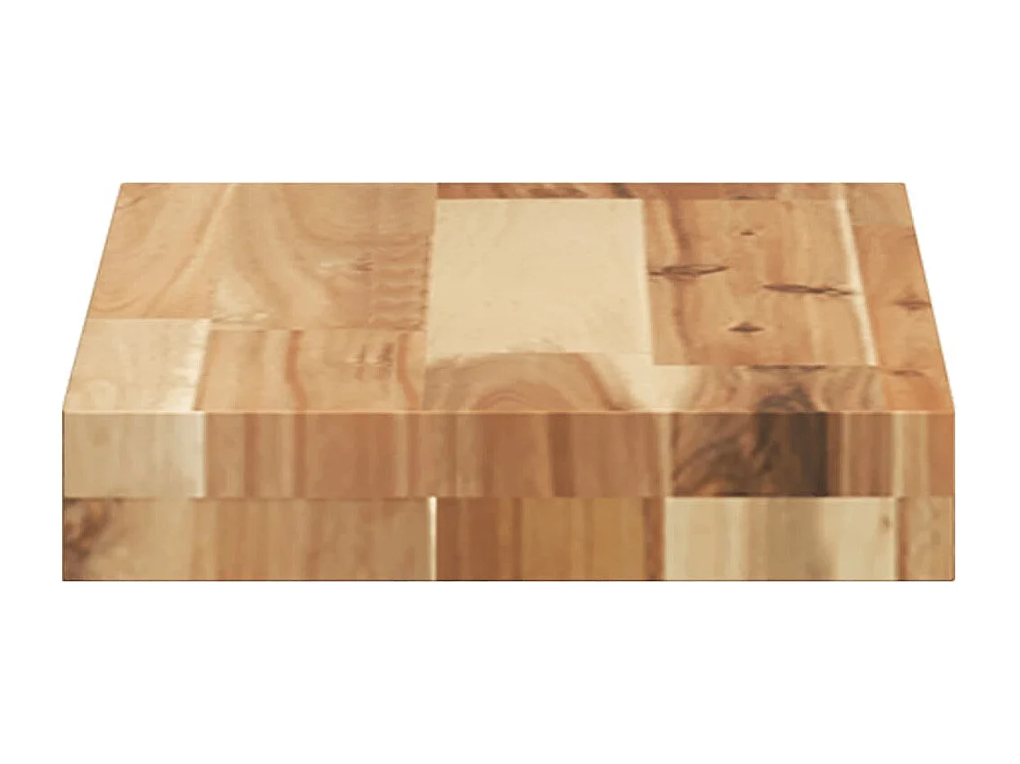 Estante flotante madera acacia maciza acabado aceite 60x20x4 cm