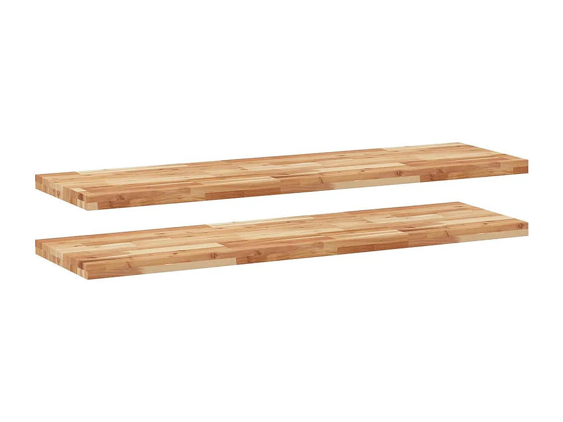 Étagères flottantes 2 pcs 120x40x4 cm acacia massif à l'huile
