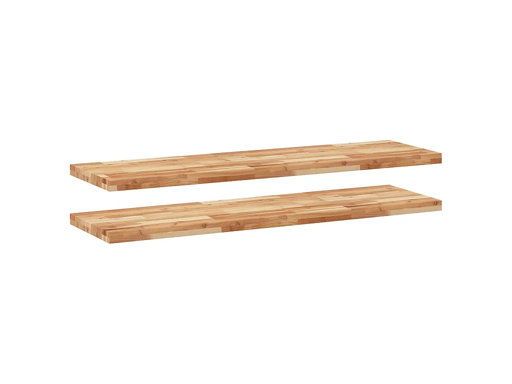 Étagères flottantes 2 pcs 120x40x4 cm acacia massif à l'huile