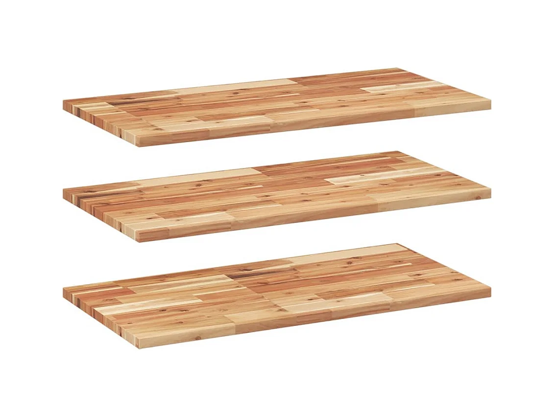 Schweberegale 3 Stk. 100x40x2 cm Massivholz Akazie Ölbehandelt