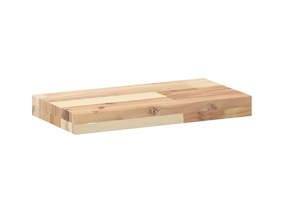 Estantes flotantes 4 uds madera acacia sin tratar 40x20x4 cm