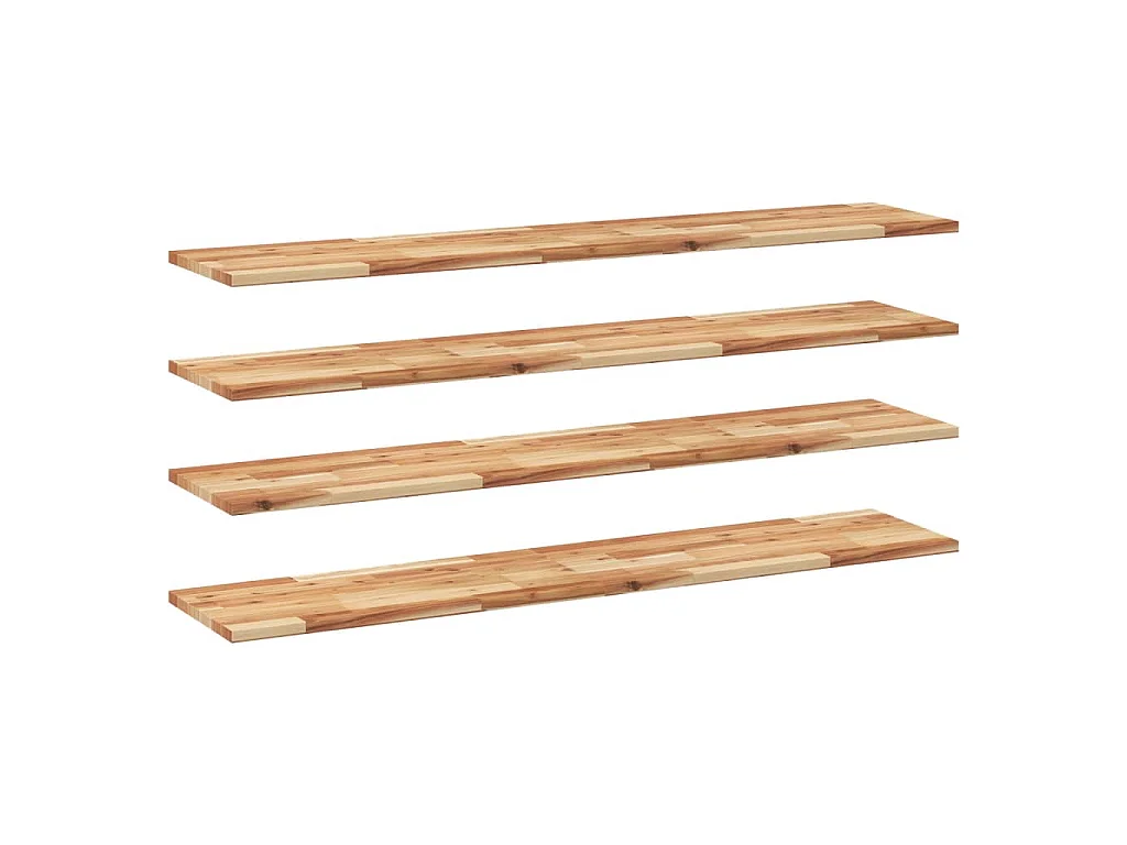 Schweberegale 4 Stk. 160x30x2 cm Massivholz Akazie Ölbehandelt