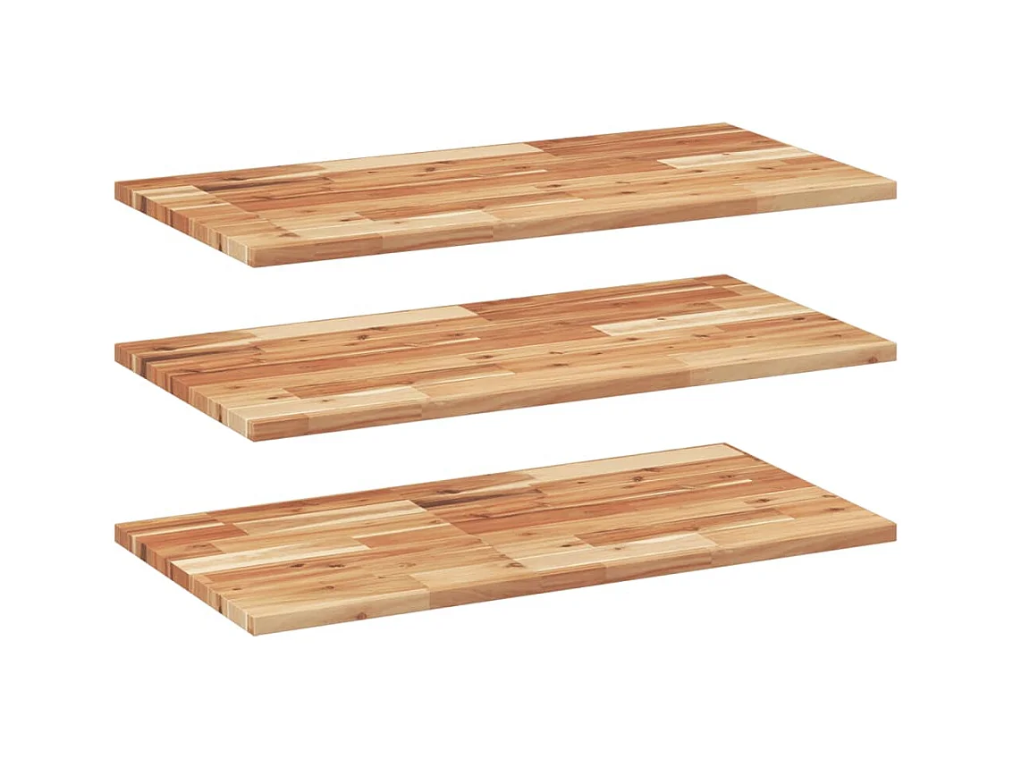 Schweberegale 3 Stk. 60x40x2 cm Massivholz Akazie Ölbehandelt