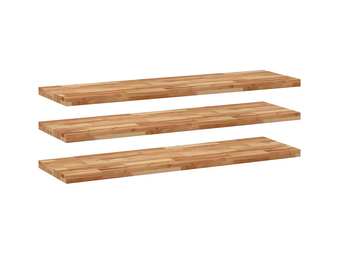 Schweberegale 3 Stk. 140x40x4 cm Massivholz Akazie Ölbehandelt
