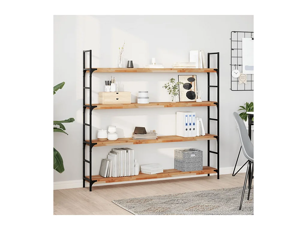 Étagères flottantes 2 pcs 140x20x4 cm acacia massif à l'huile