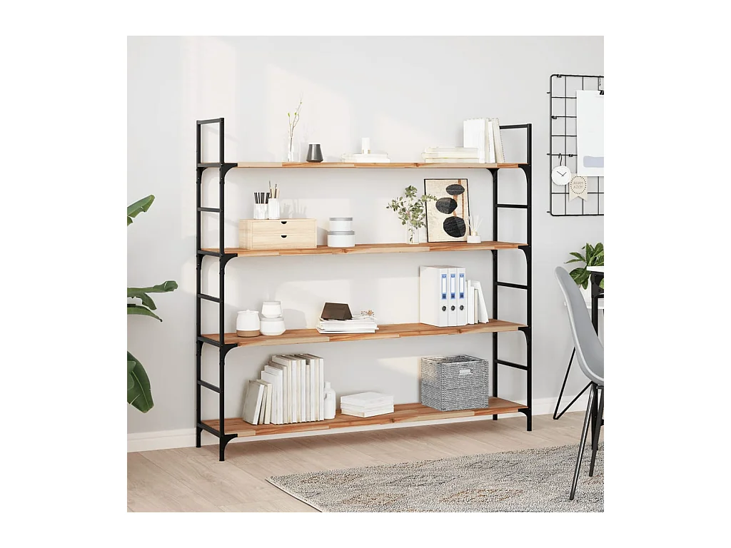 Wandschap zwevend olieafwerking 140x30x2 cm massief acaciahout