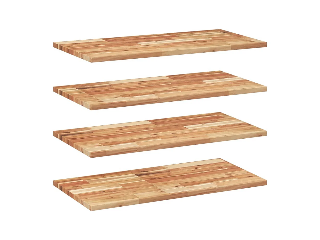 Schweberegale 4 Stk. 100x40x2 cm Massivholz Akazie Ölbehandelt