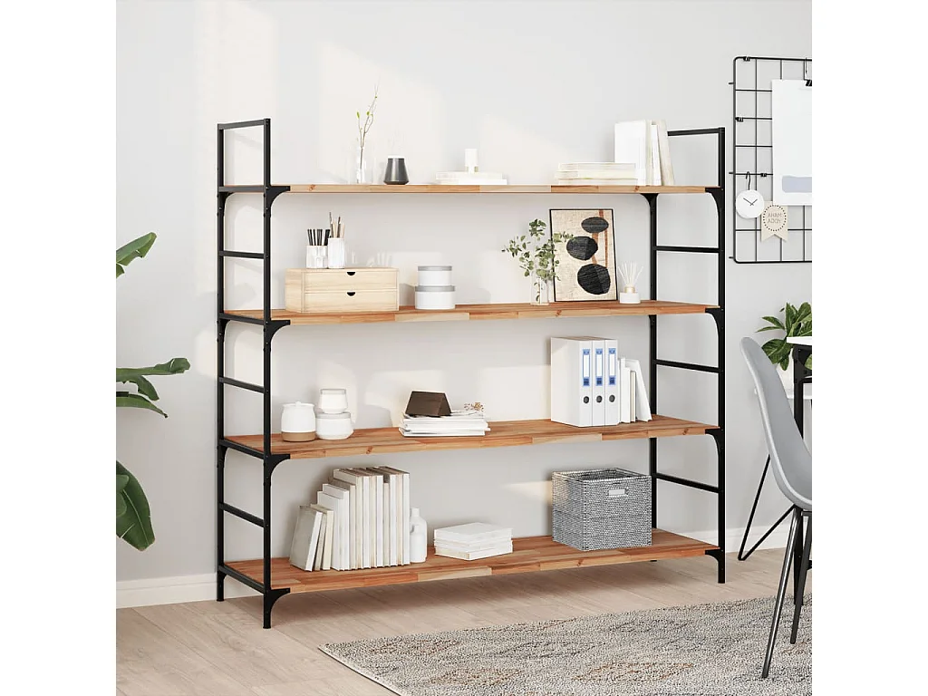 Wandschappen 2 st zwevend olieafwerking 140x40x2 cm acaciahout