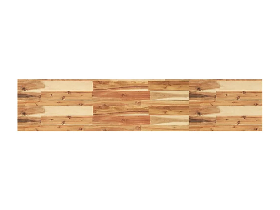 Estante flotante 3 uds madera acacia acabado aceite 120x30x4 cm