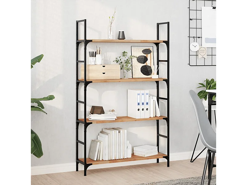 Prateleira flutuante 80x20x2 cm acácia maciça acabamento a óleo