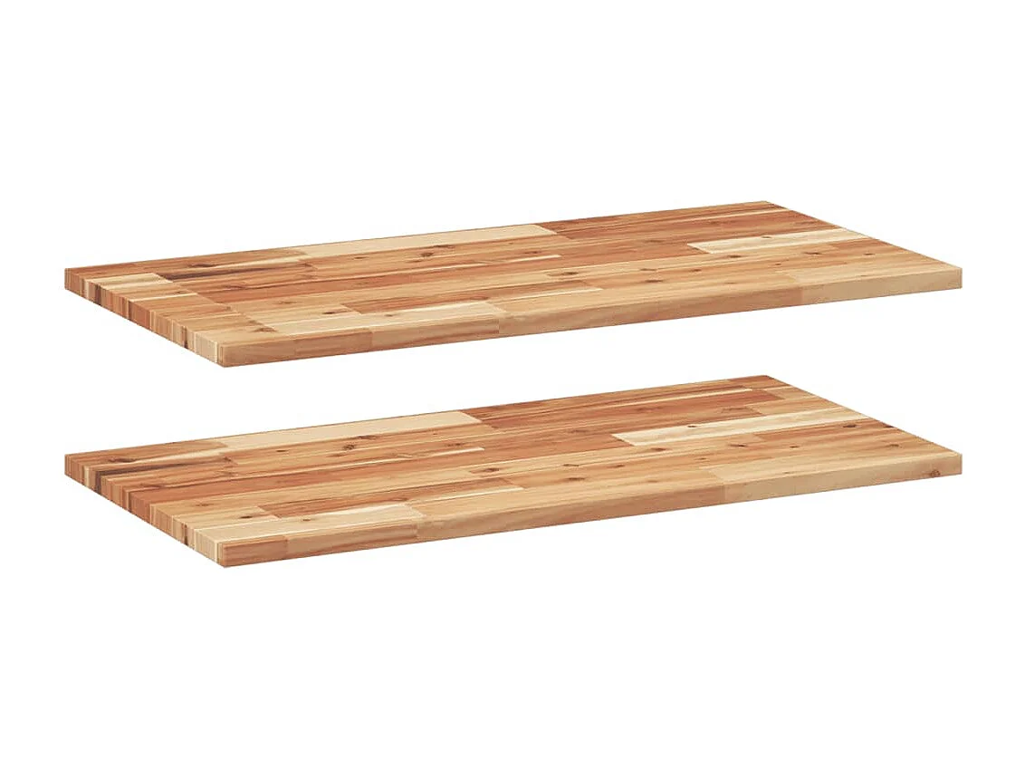 Étagères flottantes 2 pcs 100x40x2 cm acacia massif à l'huile