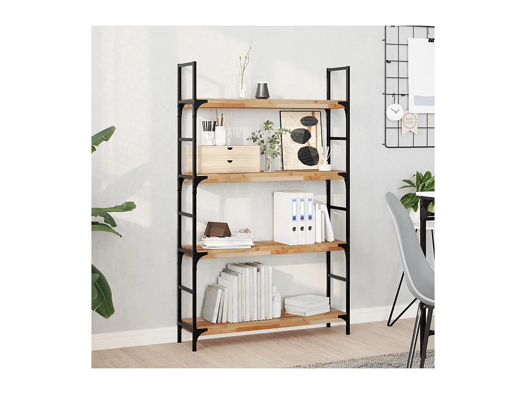 Étagères flottantes 4 pcs 100x20x4 cm acacia massif à l'huile