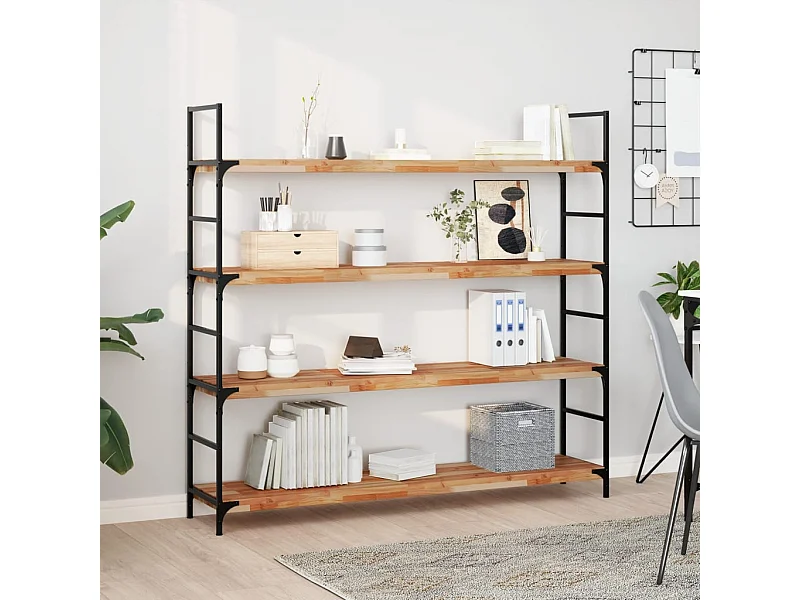 Wandschap zwevend olieafwerking 160x30x4 cm massief acaciahout