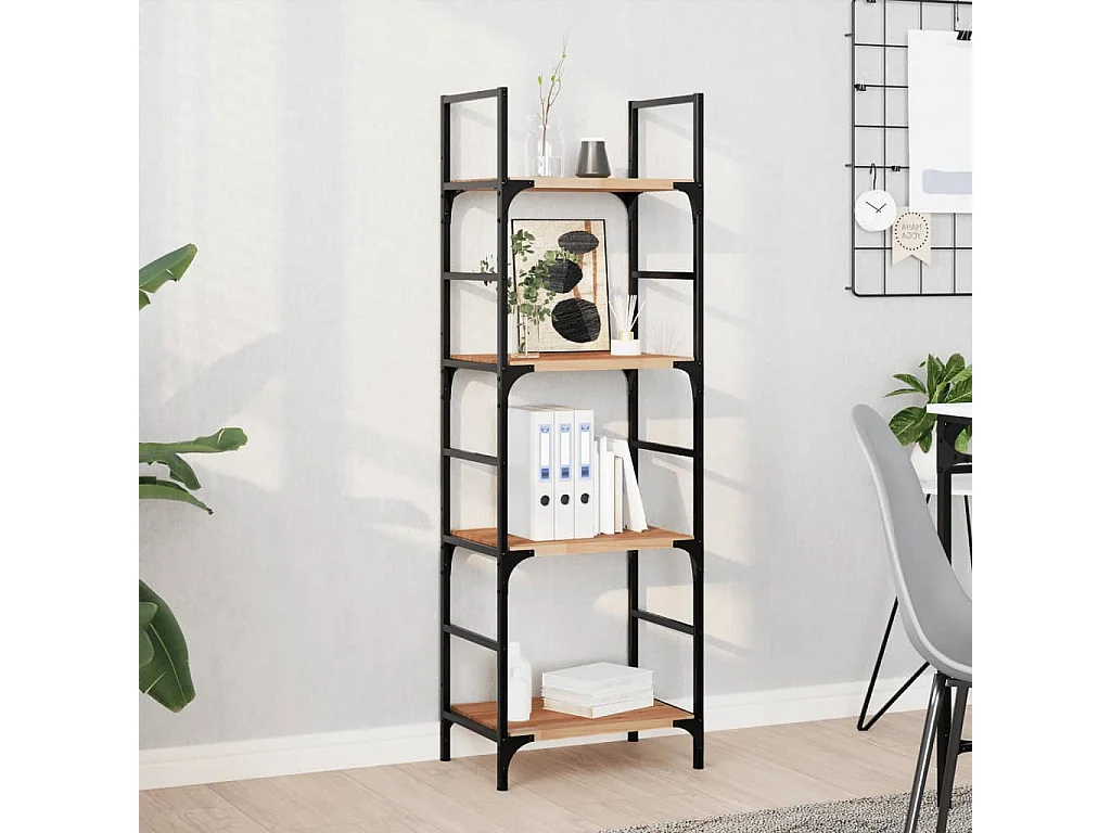 Wandschappen 4 st zwevend olieafwerking 60x30x2 cm acaciahout