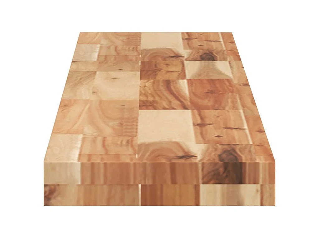 Wandschappen 4 st zwevend olieafwerking 120x20x4 cm acaciahout
