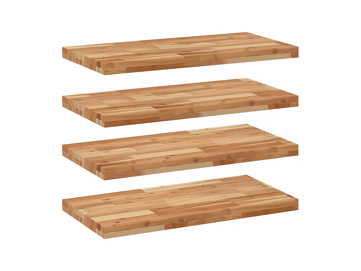 Schweberegale 4 Stk. 100x40x4 cm Massivholz Akazie Ölbehandelt