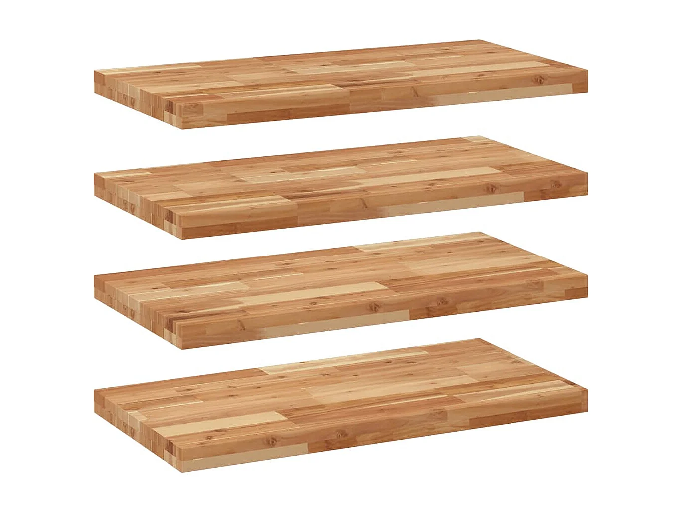 Mensole da Parete 4 pz 100x40x4 cm Legno Acacia Rifinito a Olio