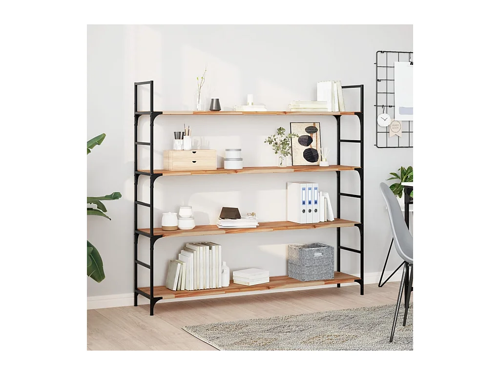 Wandschappen 2 st zwevend olieafwerking 120x30x2 cm acaciahout