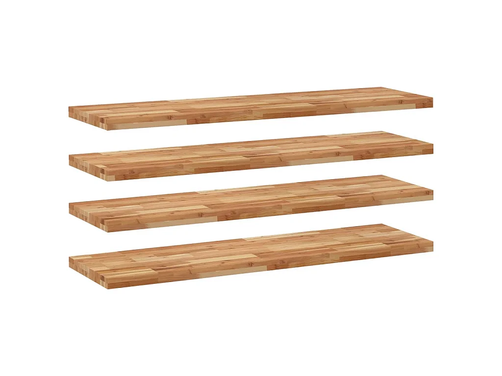 Mensole da Parete 4 pz 120x40x4 cm Legno Acacia Rifinito a Olio