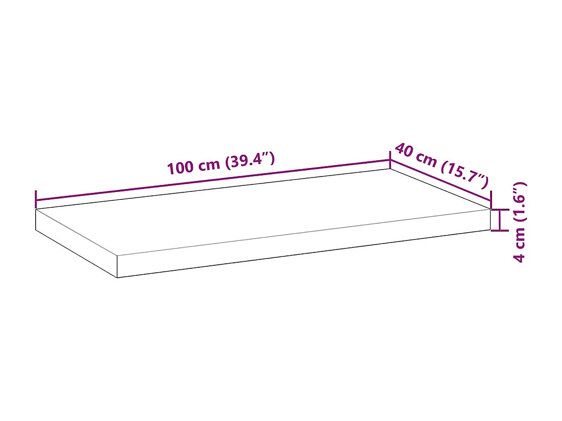 Étagères flottantes 3 pcs 100x40x4 cm acacia massif à l'huile