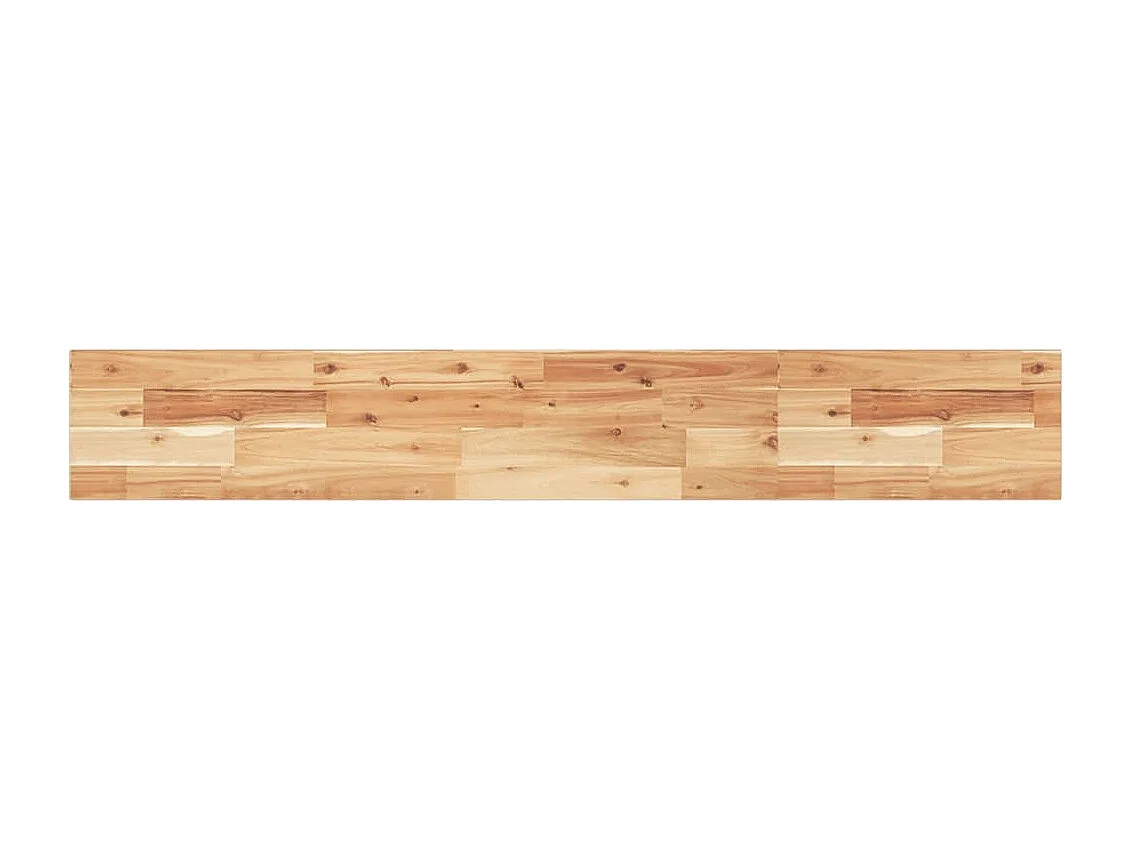 Estante flotante madera acacia maciza acabado aceite 120x20x2cm
