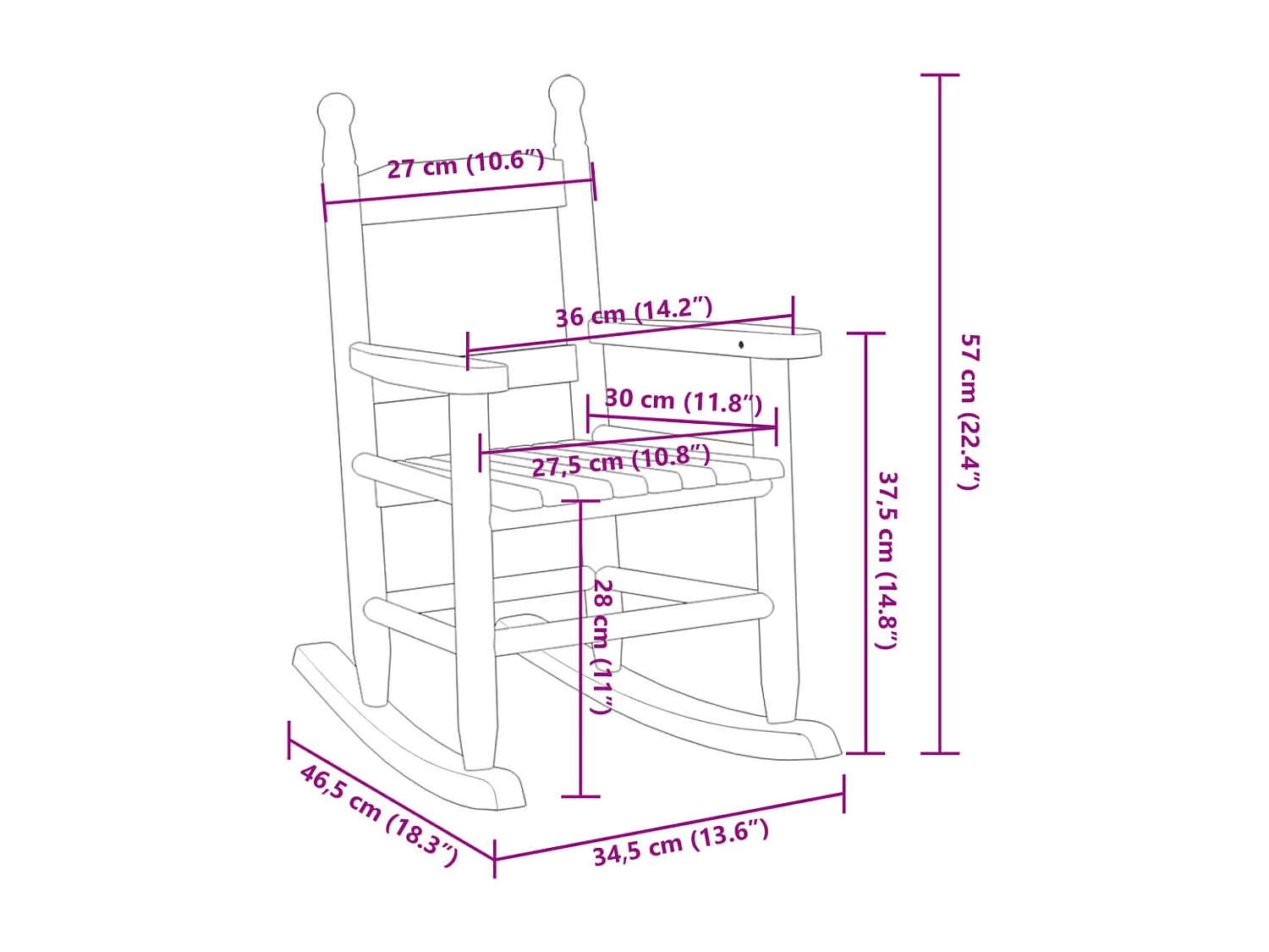 Cadeiras de baloiço infantis 2 pcs álamo maciço vermelho