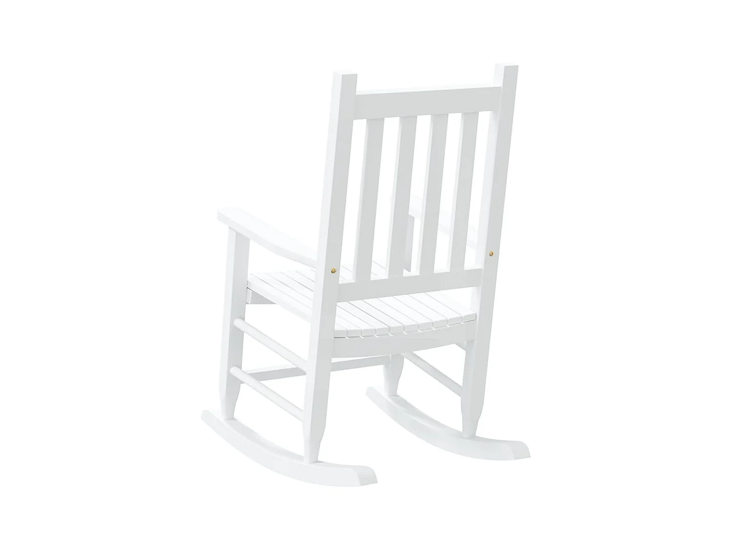 Chaise à bascule enfants blanc bois de peuplier massif